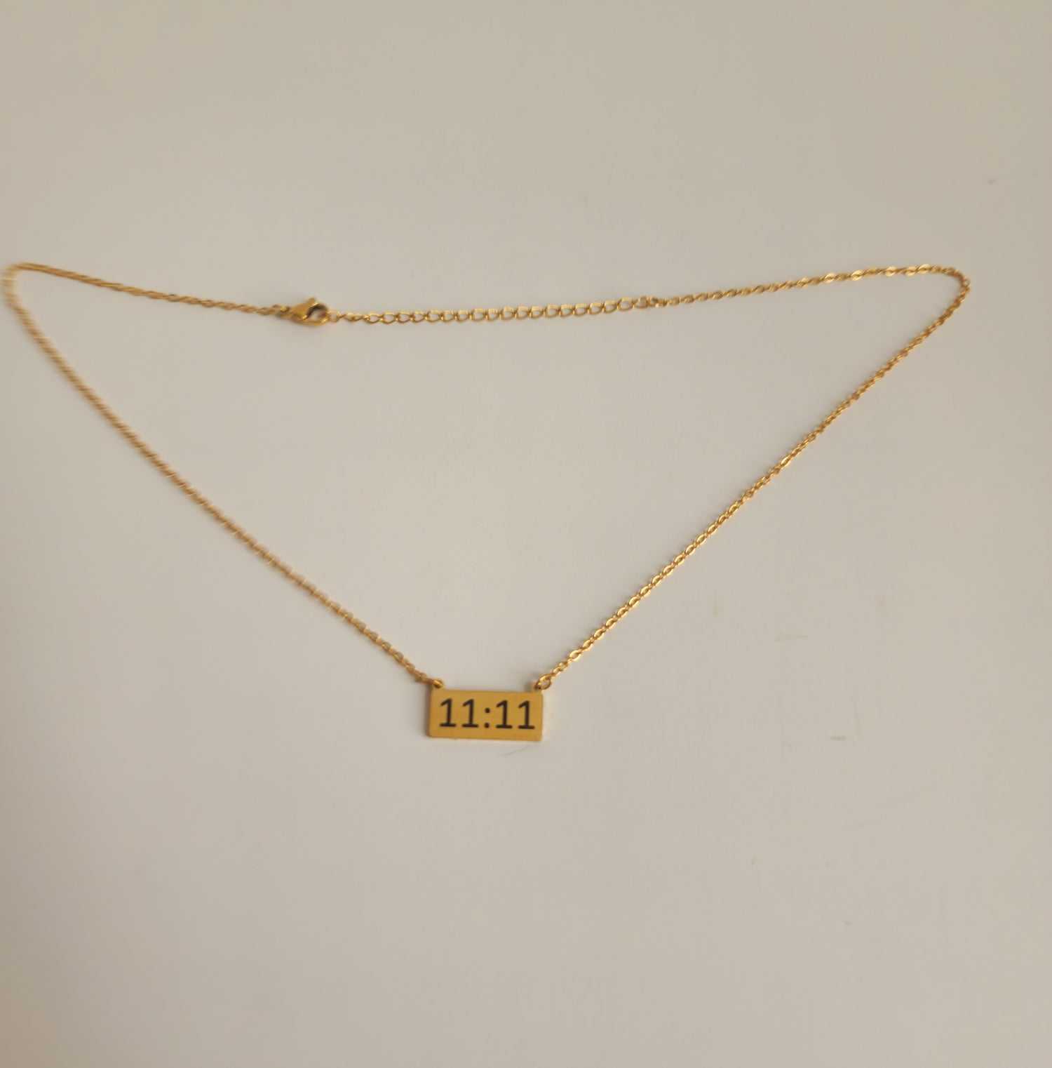 Gold 11:11 Bar Necklace