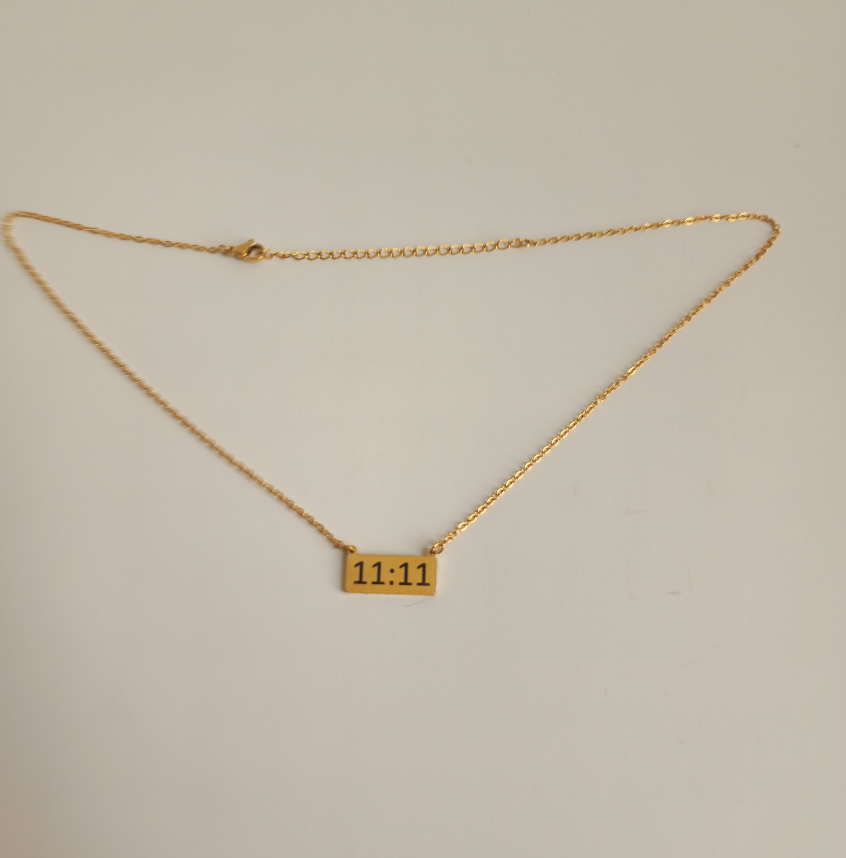 Gold 11:11 Bar Necklace