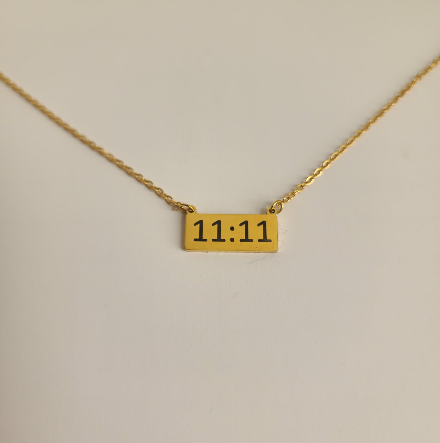 Gold 11:11 Bar Necklace
