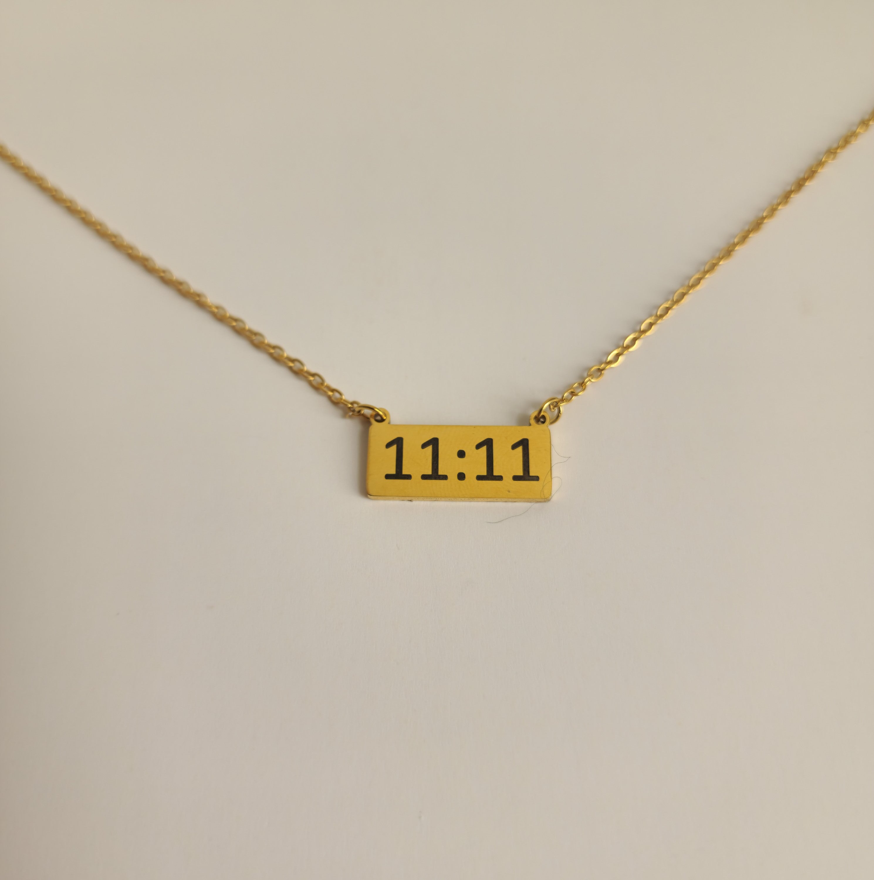 Gold 11:11 Bar Necklace