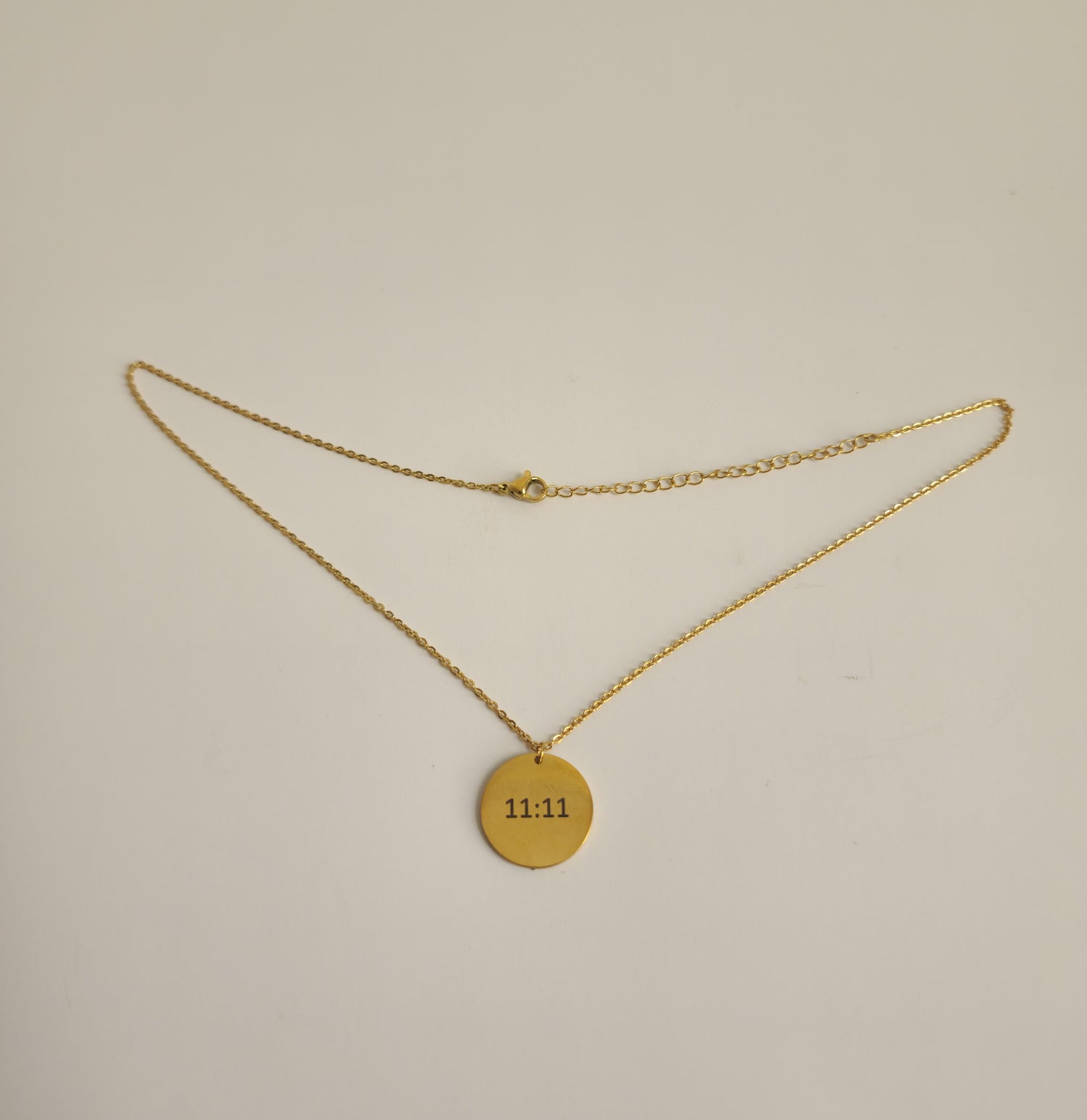 Gold 11:11 Coin Necklace