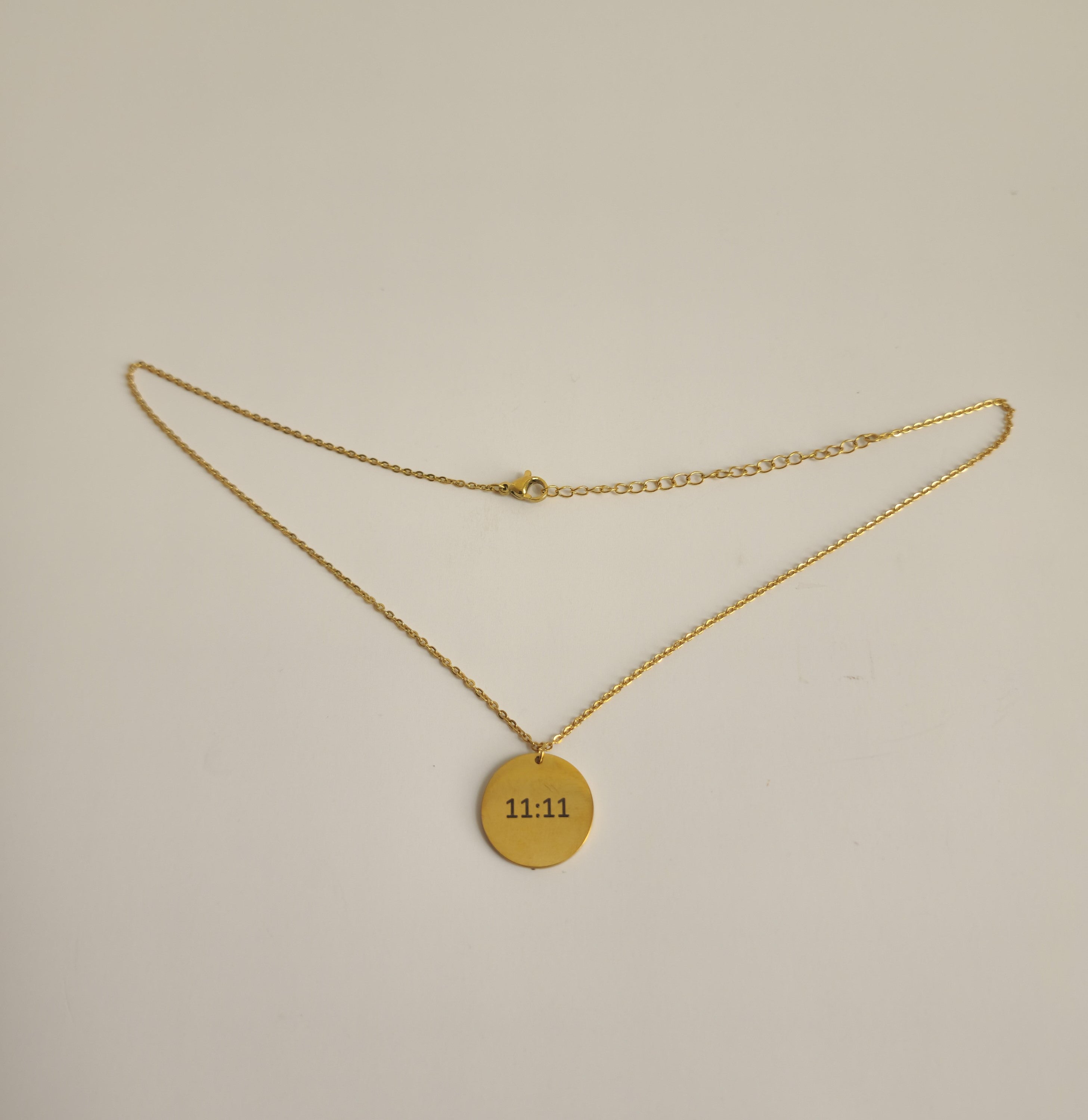 Gold 11:11 Coin Necklace