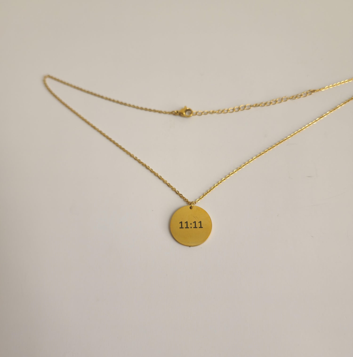 Gold 11:11 Coin Necklace