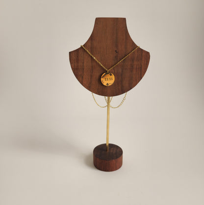 Gold 11:11 Stars Coin Necklace