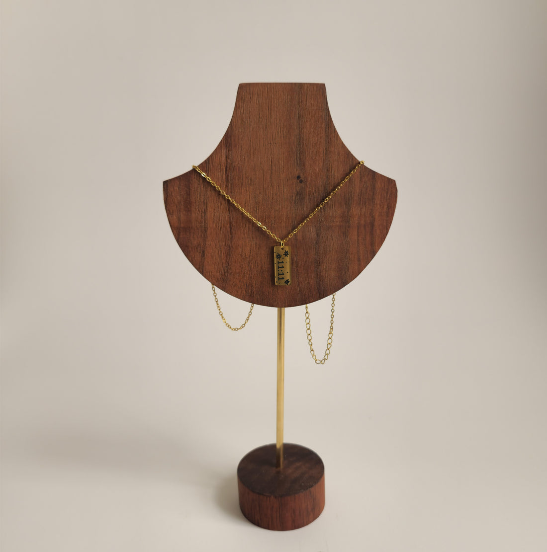 Gold 11:11 Stars Bar Necklace