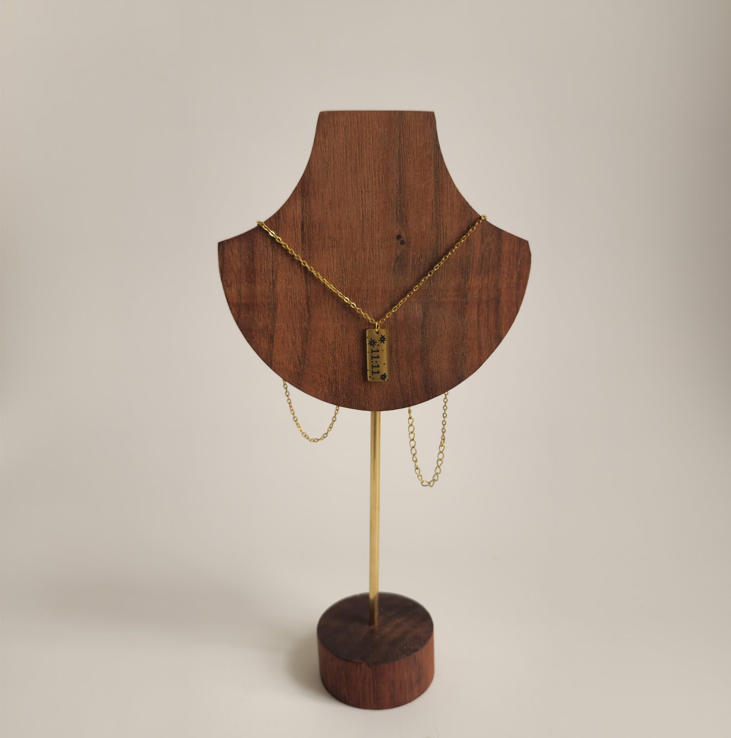 Gold 11:11 Stars Bar Necklace