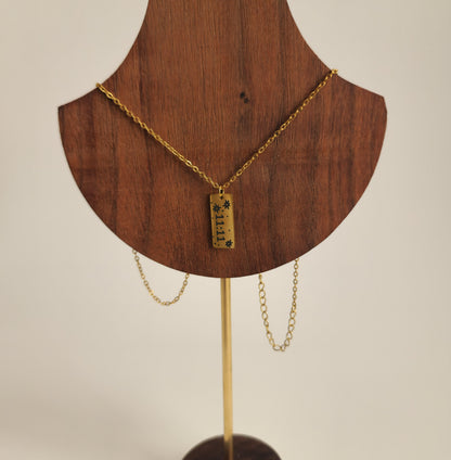 Gold 11:11 Stars Bar Necklace