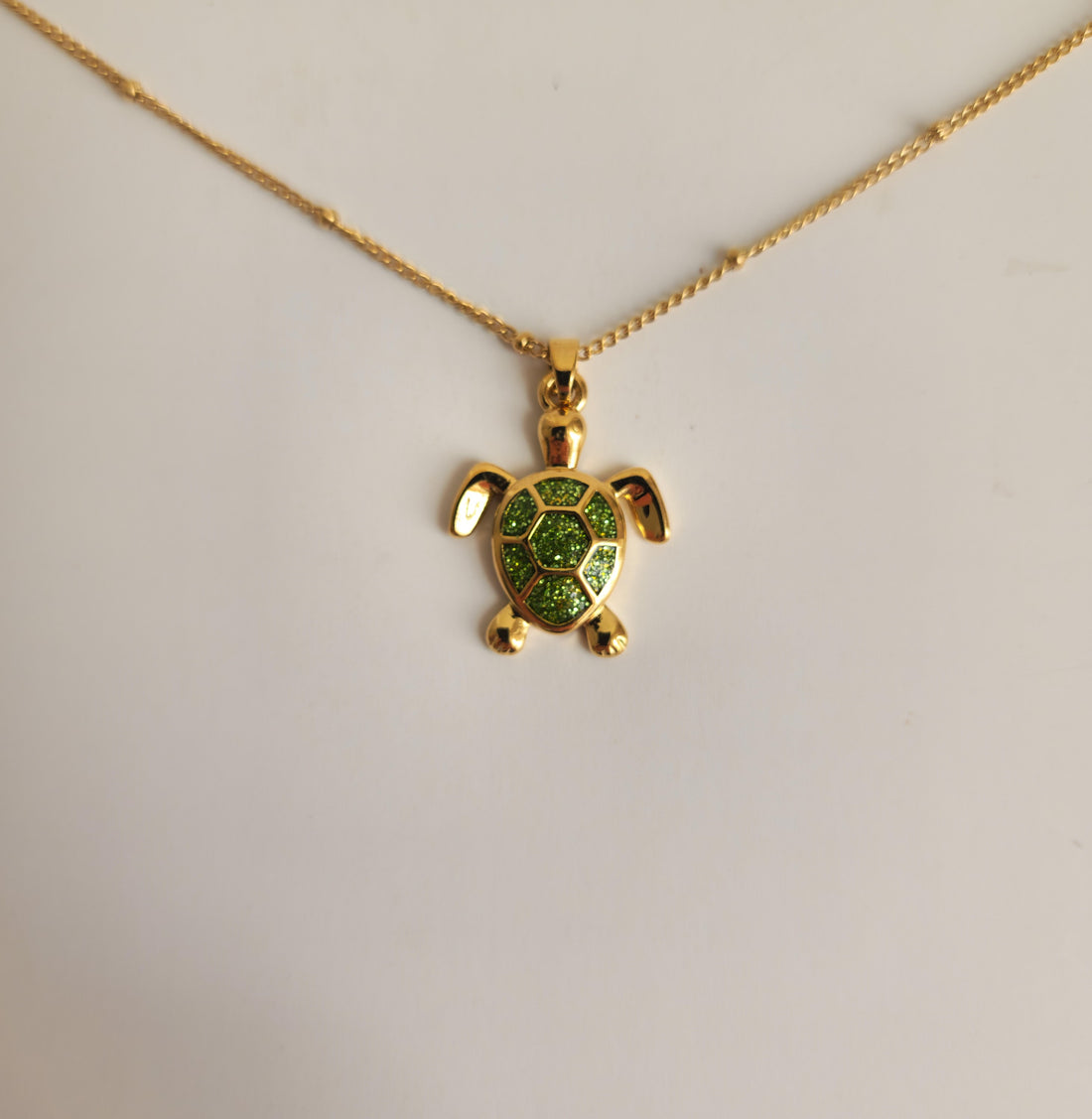 18K Gold Sea Turtle Necklace Dainty Minimalist Cubic Zirconia Pendant Women&