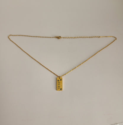 Gold 11:11 Stars Bar Necklace