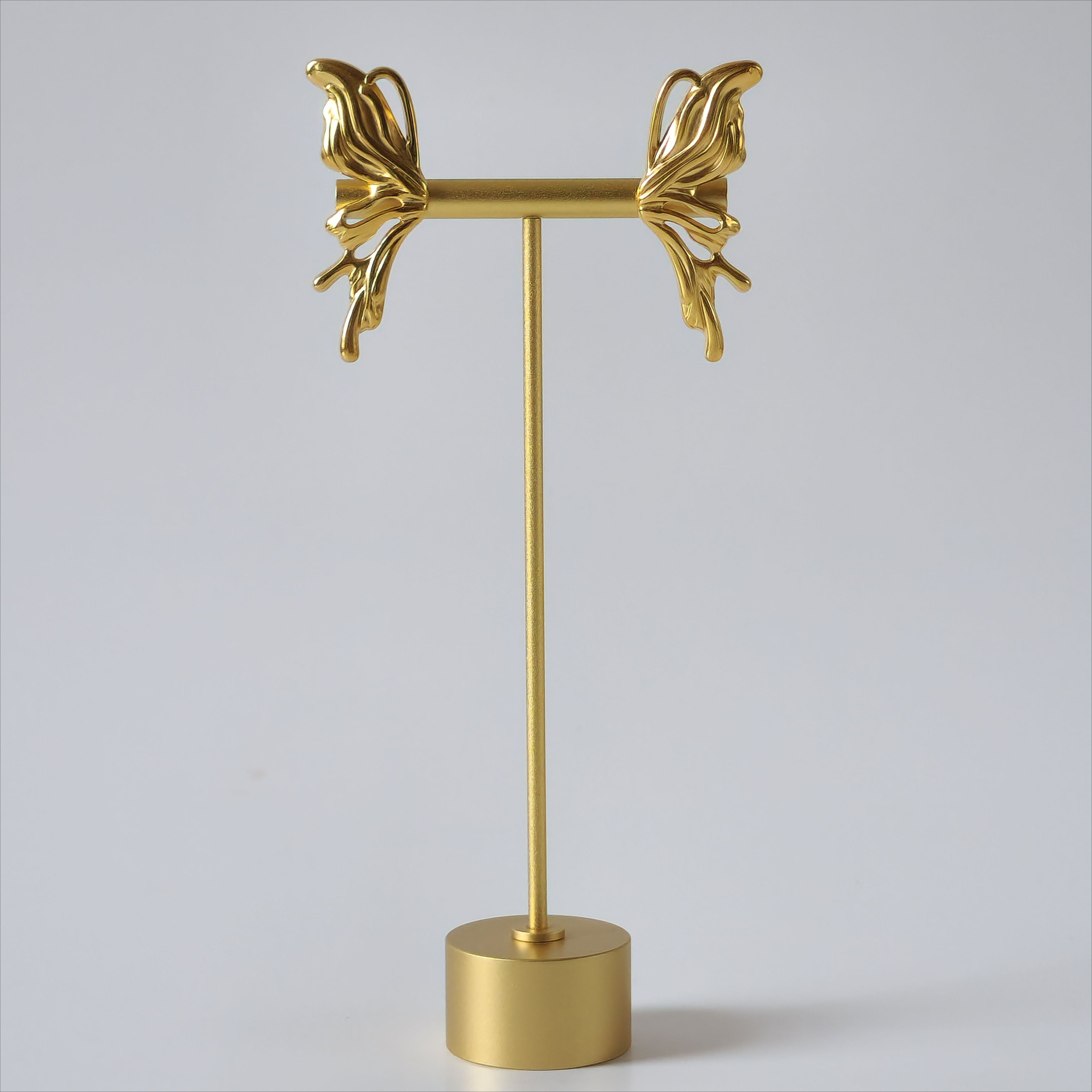 Gold Abstract Wings Studs