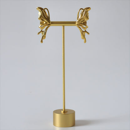 Gold Abstract Wings Studs