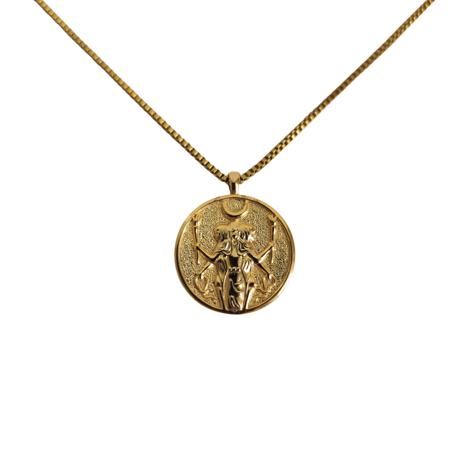 Hecate Coin Gold Necklace