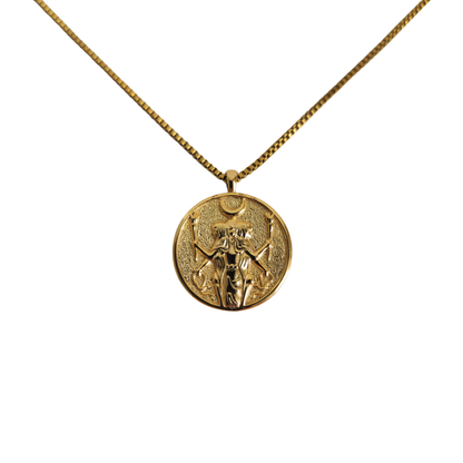 Hecate Coin Gold Necklace