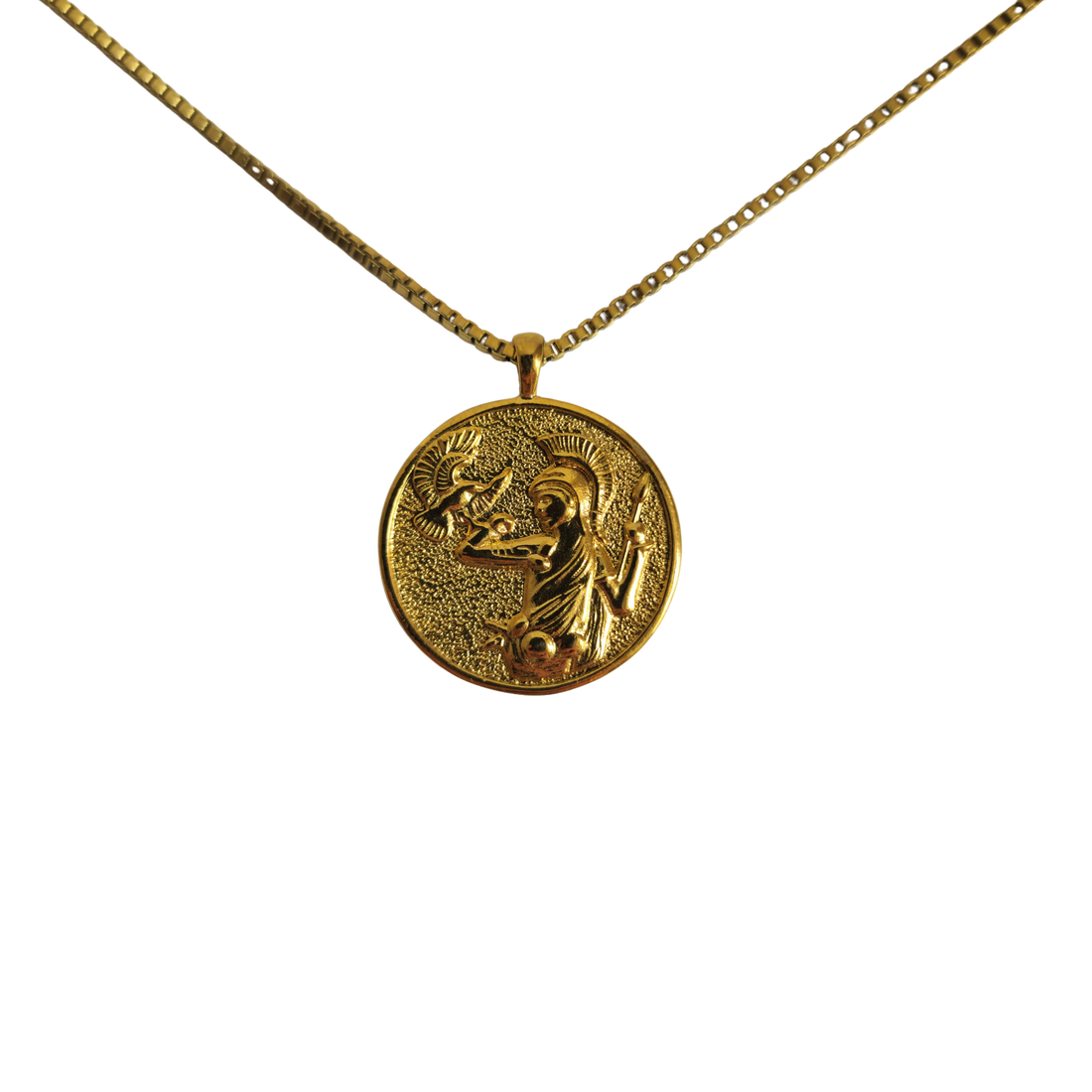 Athena Coin Gold Necklace