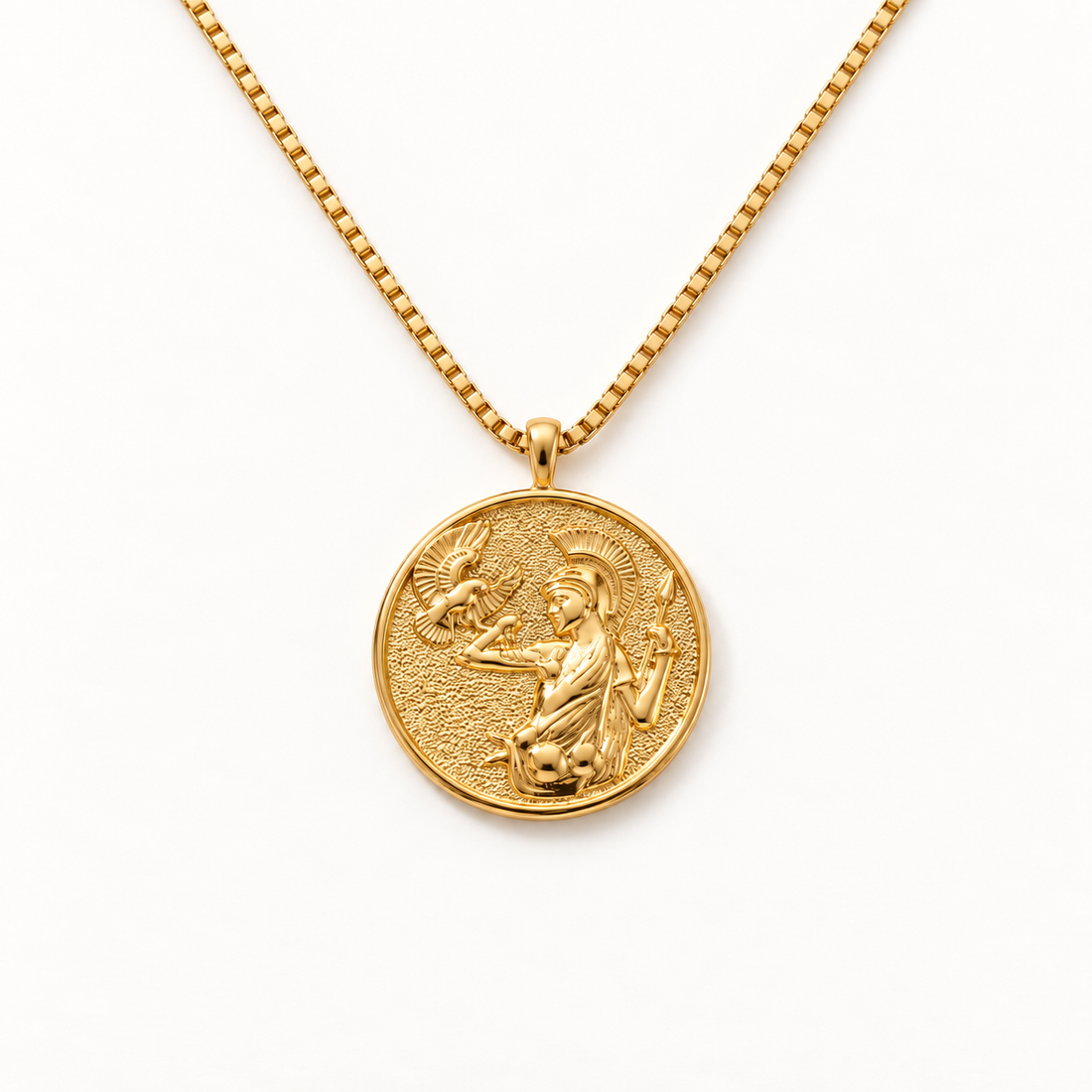 Athena Coin Gold Necklace