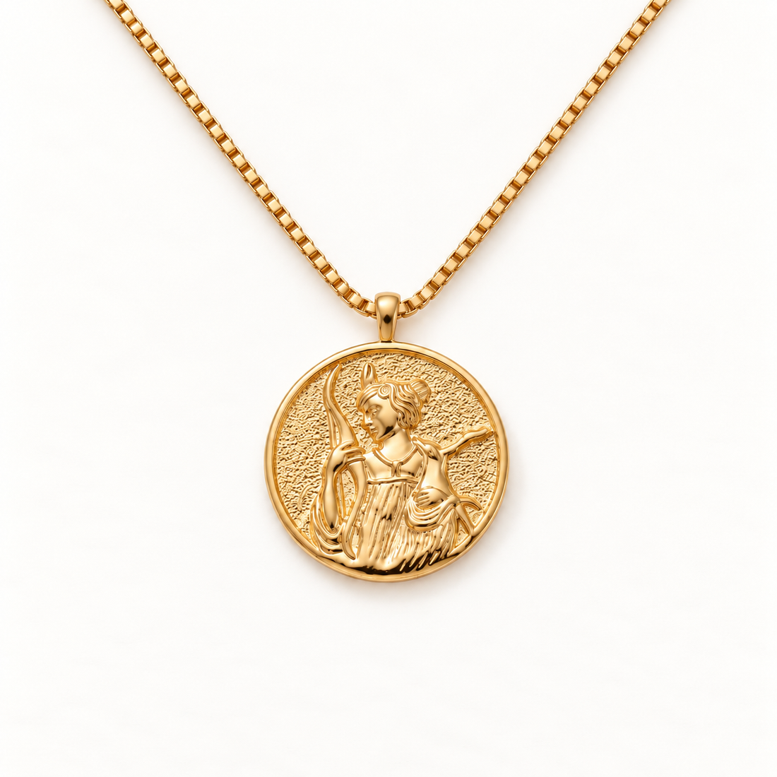 Artemis Coin Gold Necklace