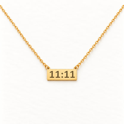 11:11 Gold Bar Necklace