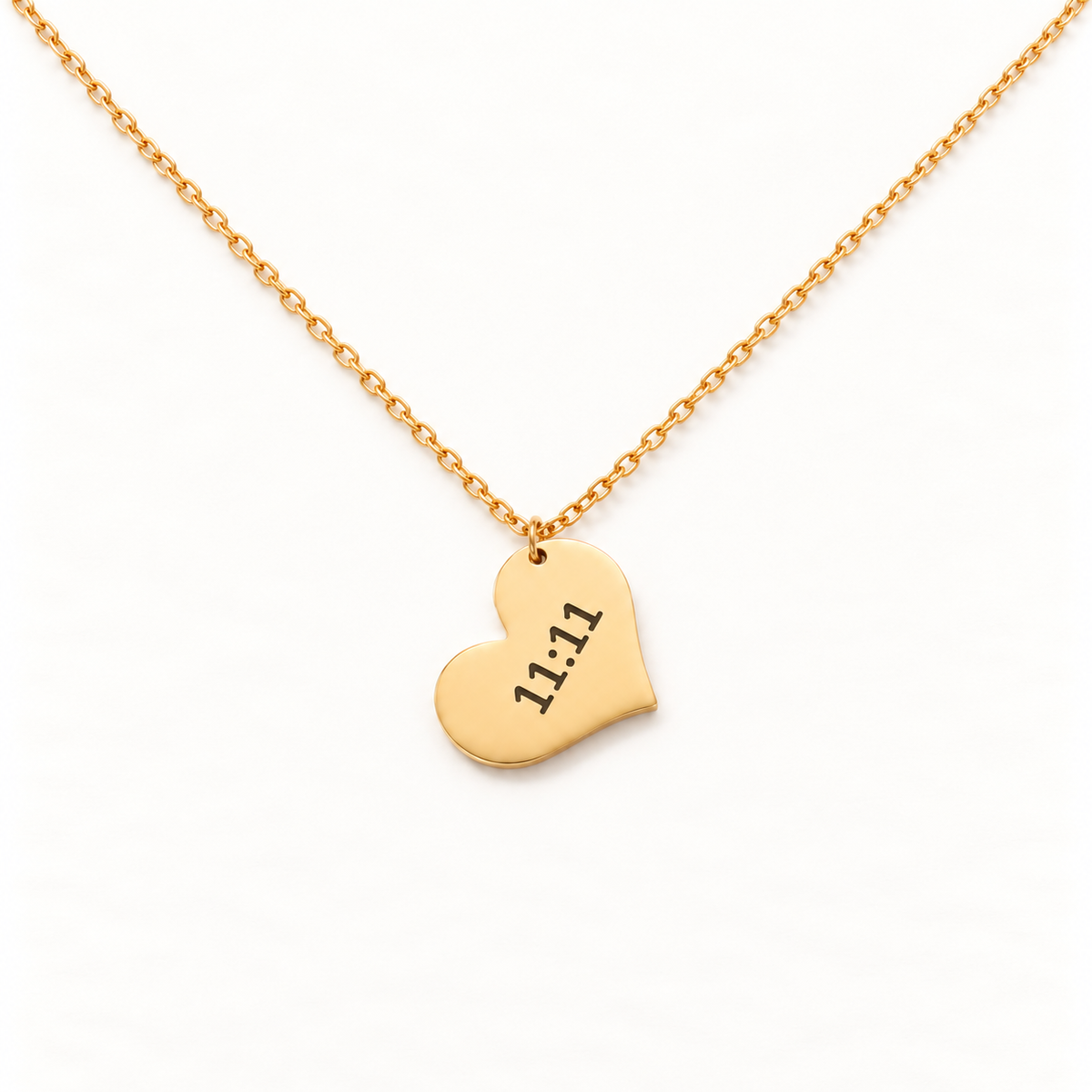 11:11 Heart Gold Necklace