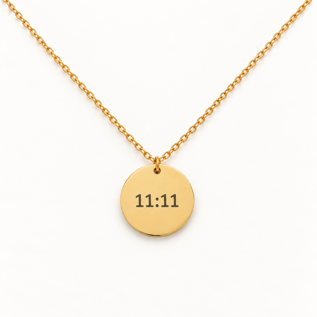 11:11 Coin Gold Necklace