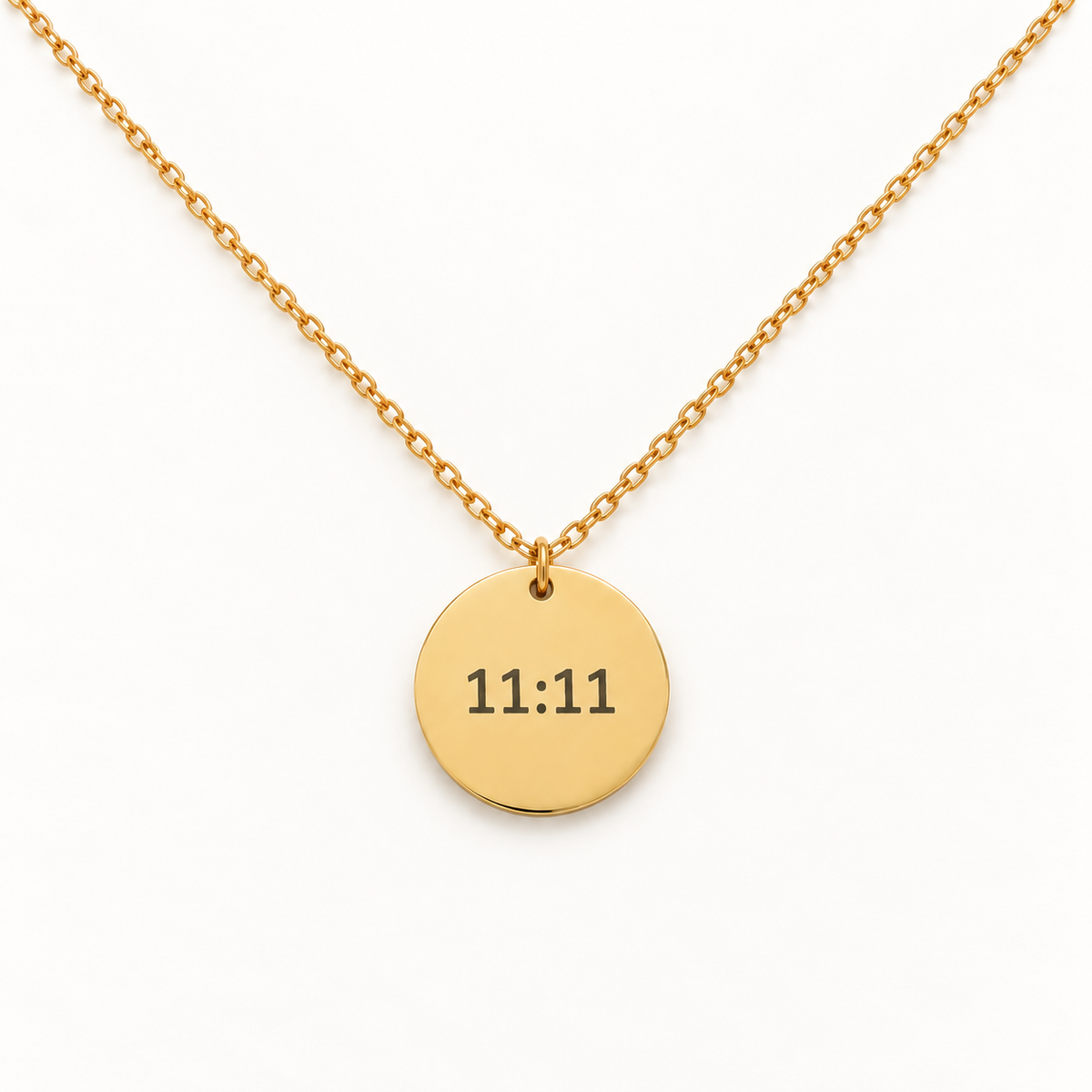 11:11 Coin Gold Necklace