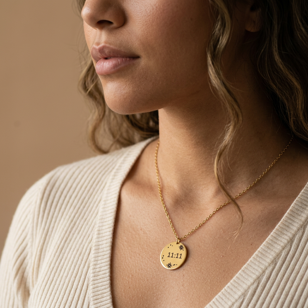 11:11 Star Coin Gold Necklace
