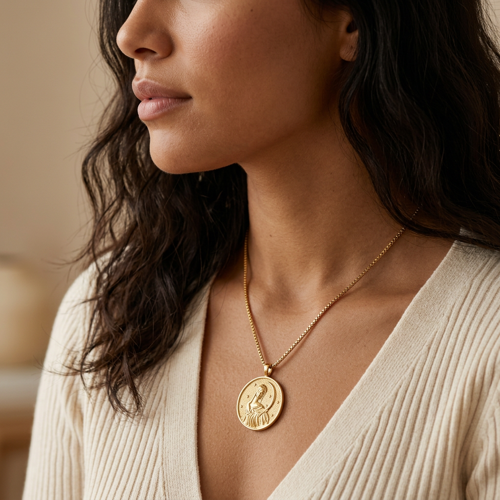 Selene Coin Gold Necklace