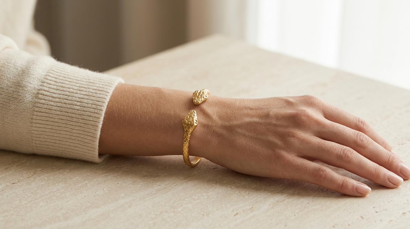Serpent Gold Bangle