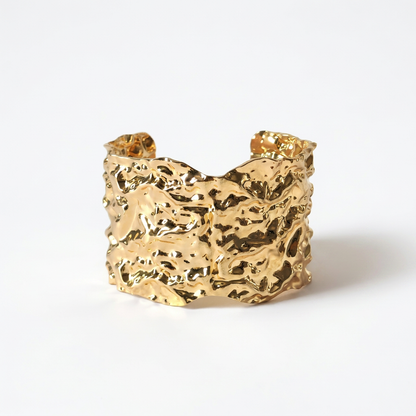 Wrinkle Gold Cuff