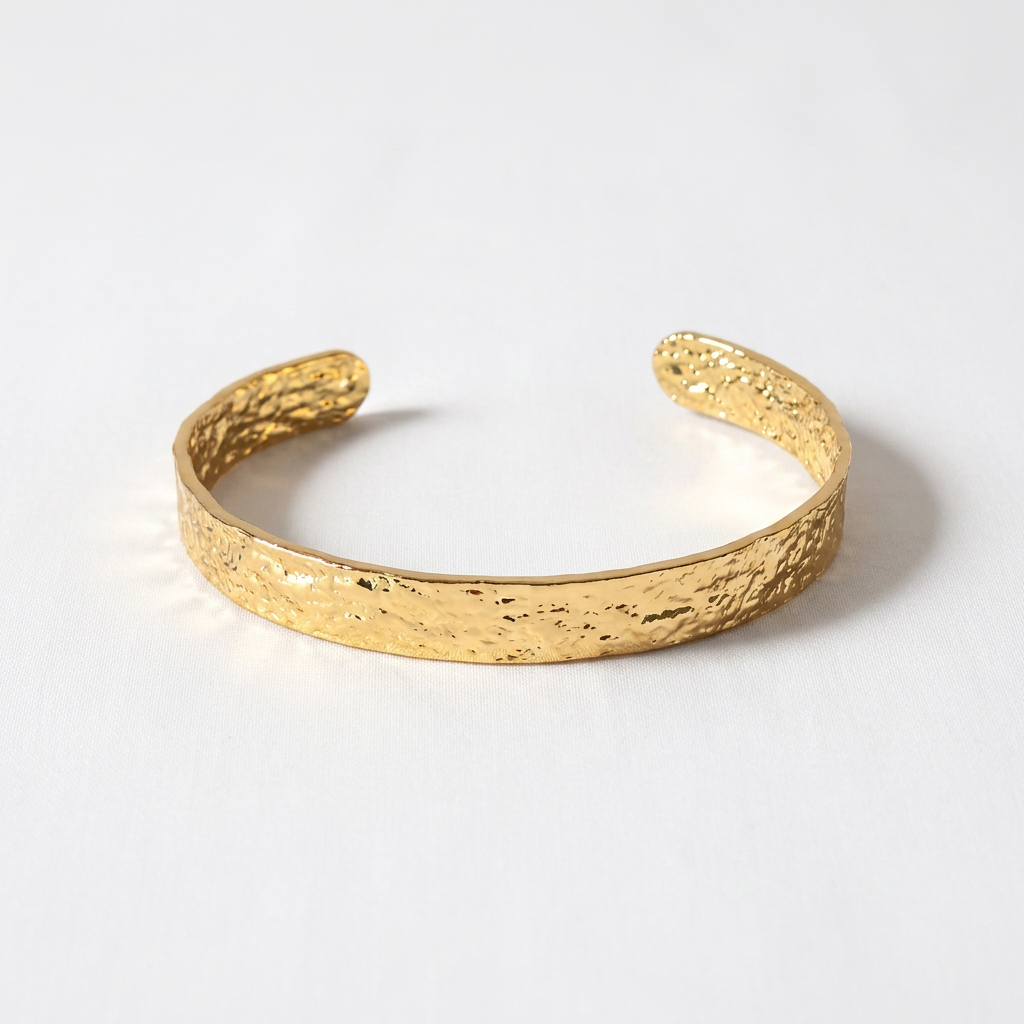 Dainty Wrinkled Gold Bangle