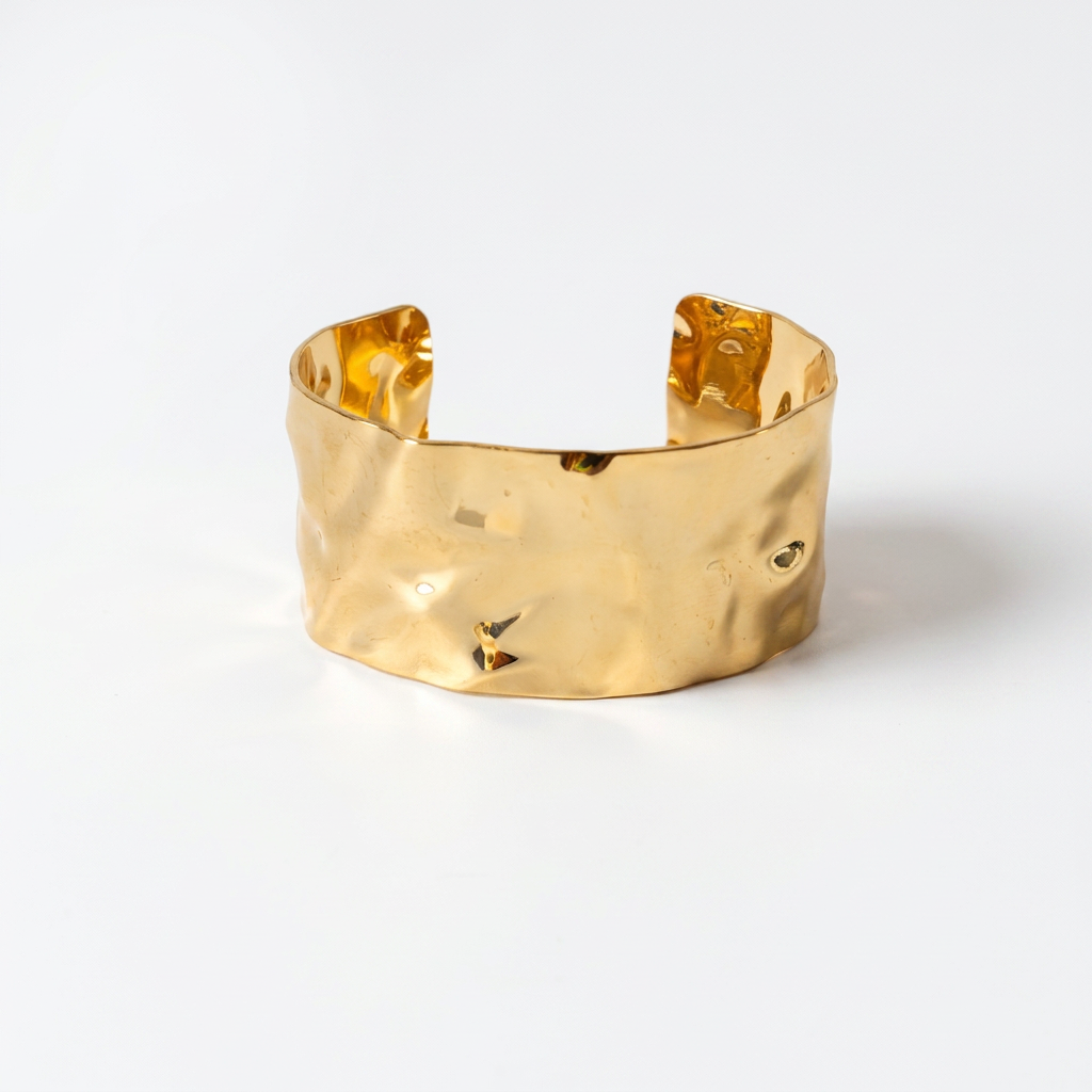 Wrinkled Gold Bangle