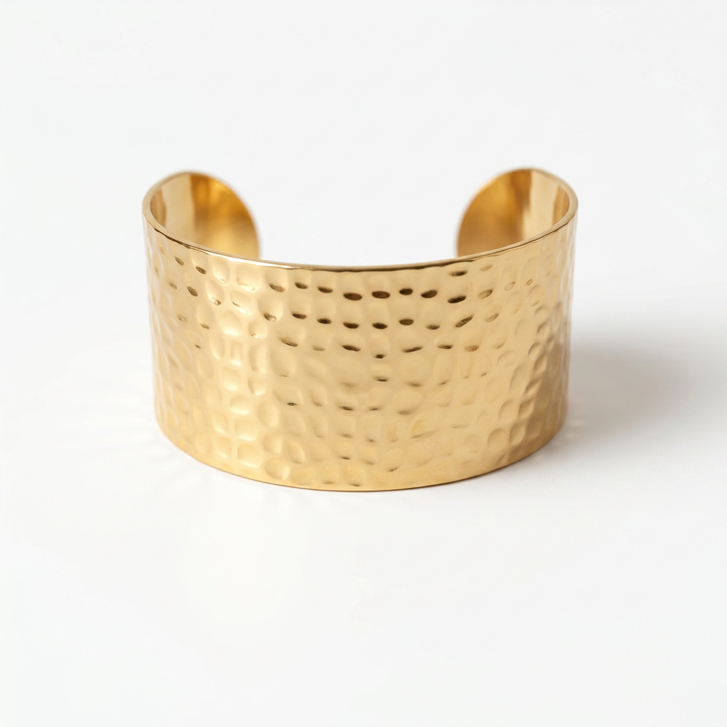 Dented Gold Cuff
