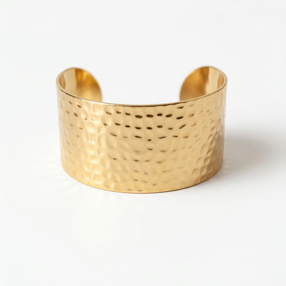 Dented Gold Cuff