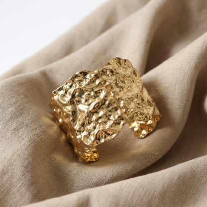Wrinkle Gold Cuff
