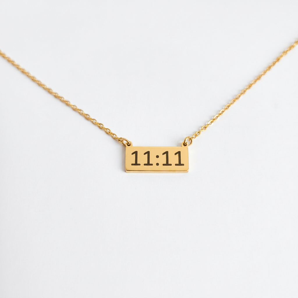 11:11 Gold Bar Necklace