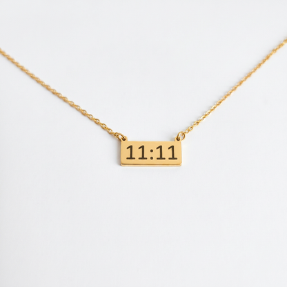 11:11 Gold Bar Necklace