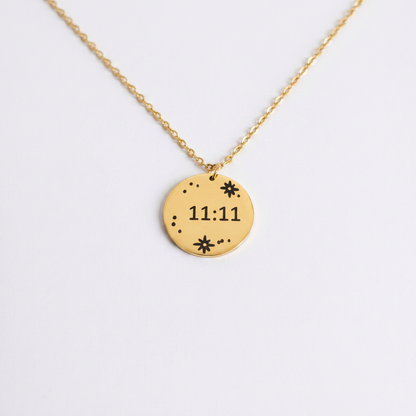 11:11 Star Coin Gold Necklace