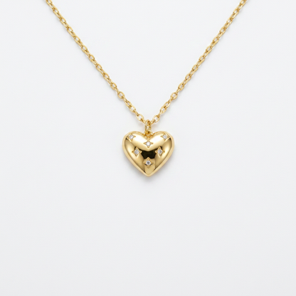 Dainty Heart Gold Necklace