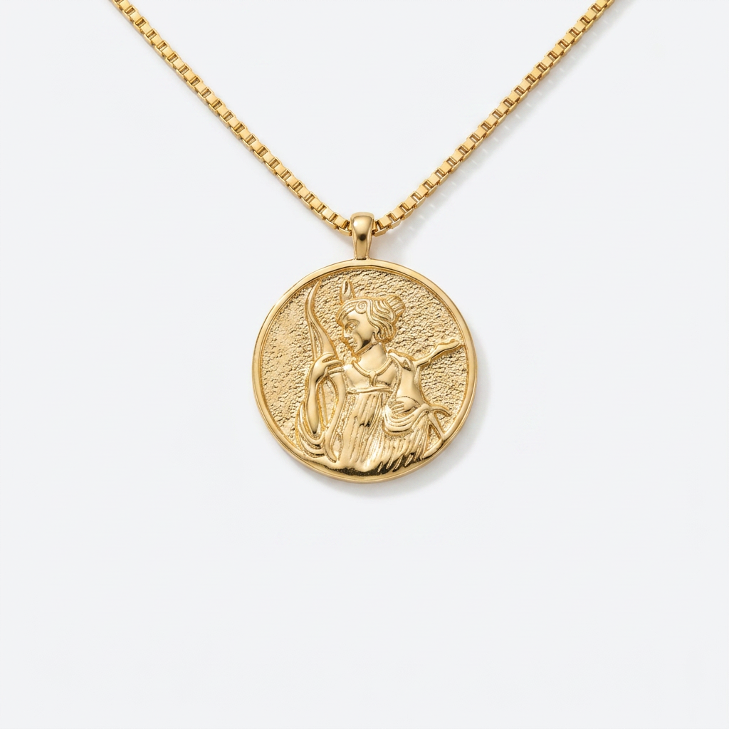 Artemis Coin Gold Necklace
