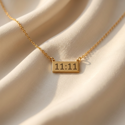 11:11 Gold Bar Necklace