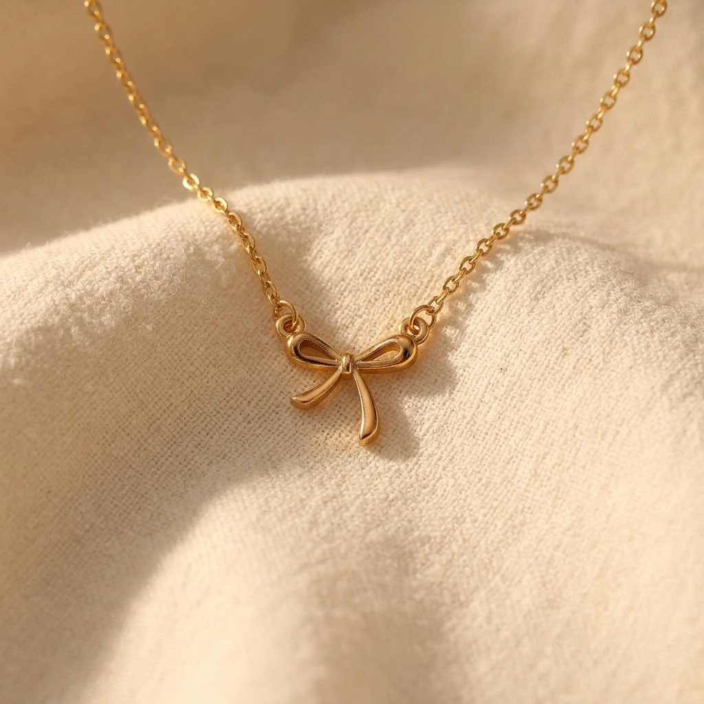 Bow Gold Necklace
