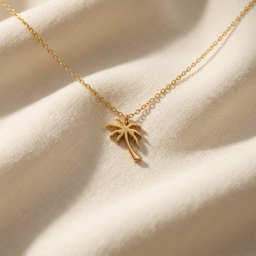 Palm Tree Gold Necklace