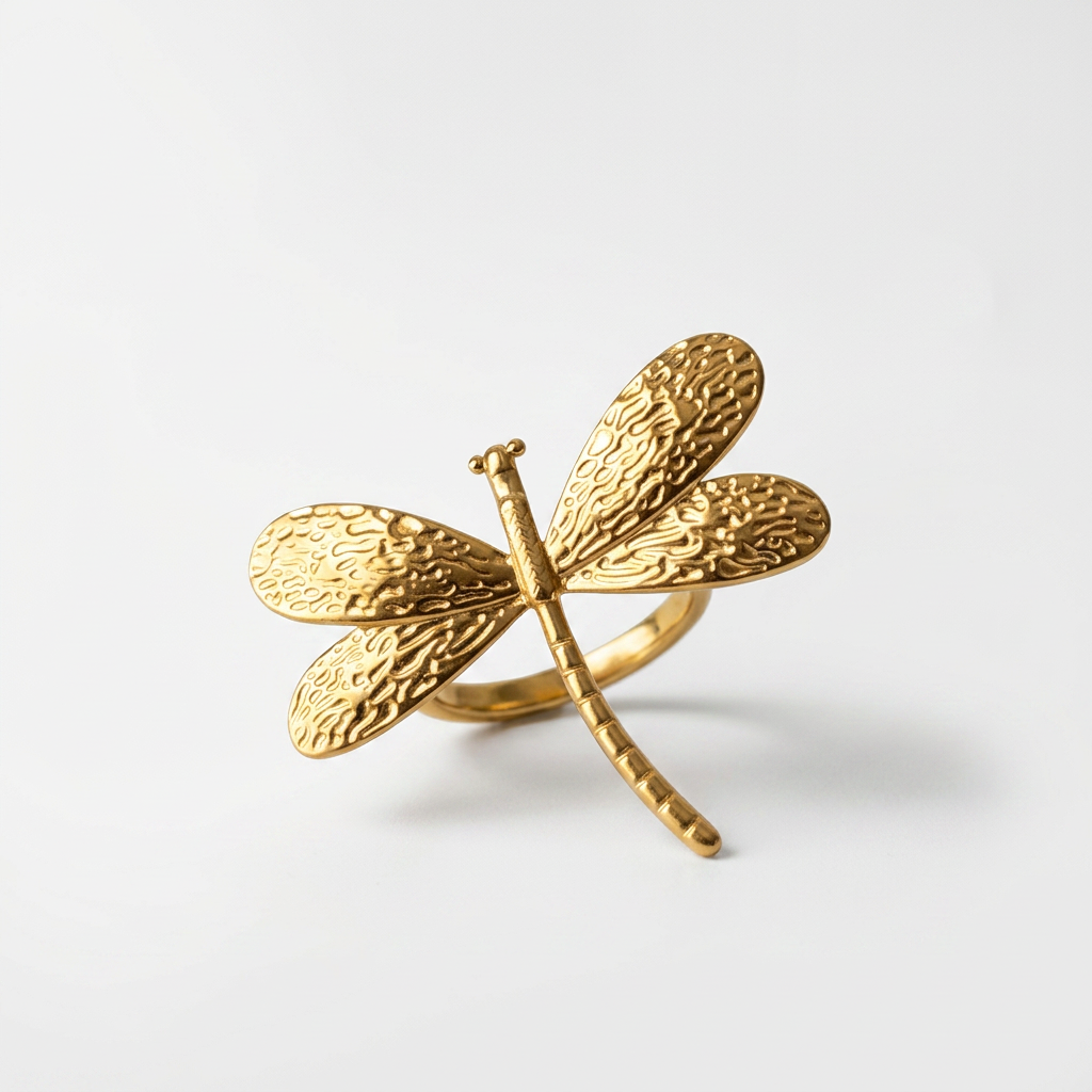 Dragonfly Gold Ring