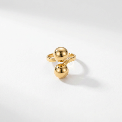 Double Ball Gold Ring
