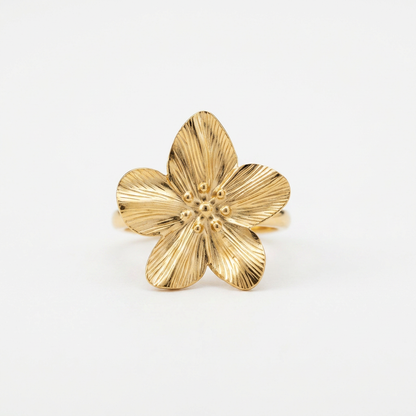 Gold Flower Statement Ring
