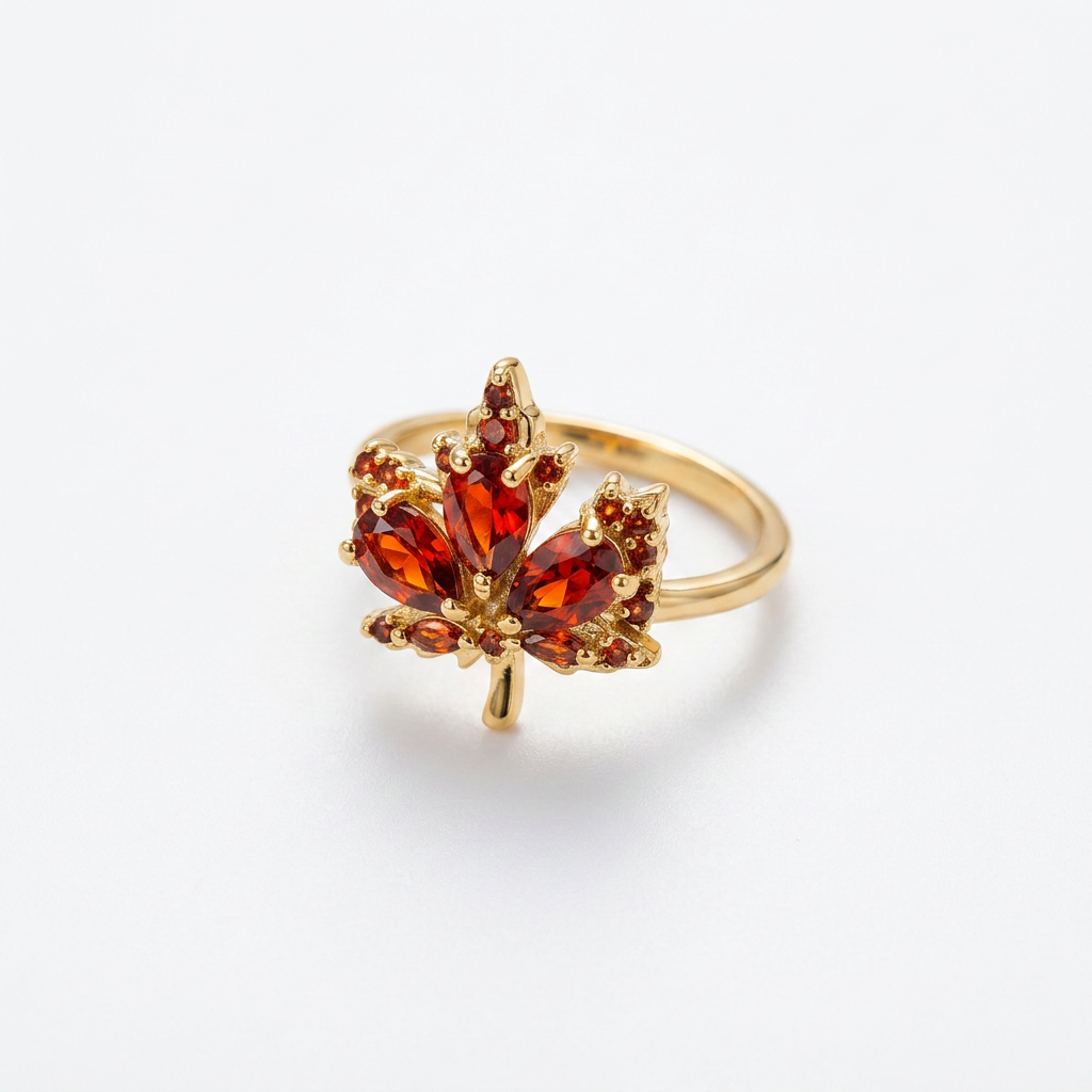 Maple Leaf Gold Ring