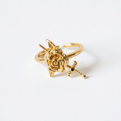 Rose Sword Gold Ring