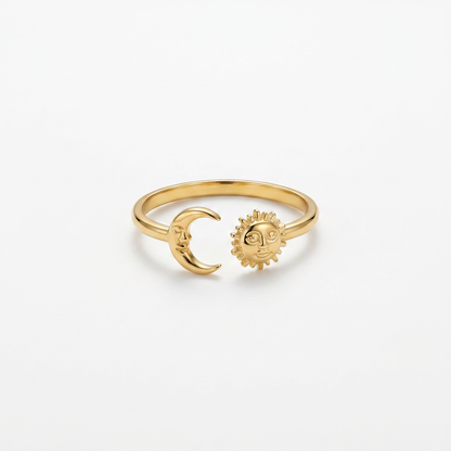 Sun &amp; Moon Gold Ring