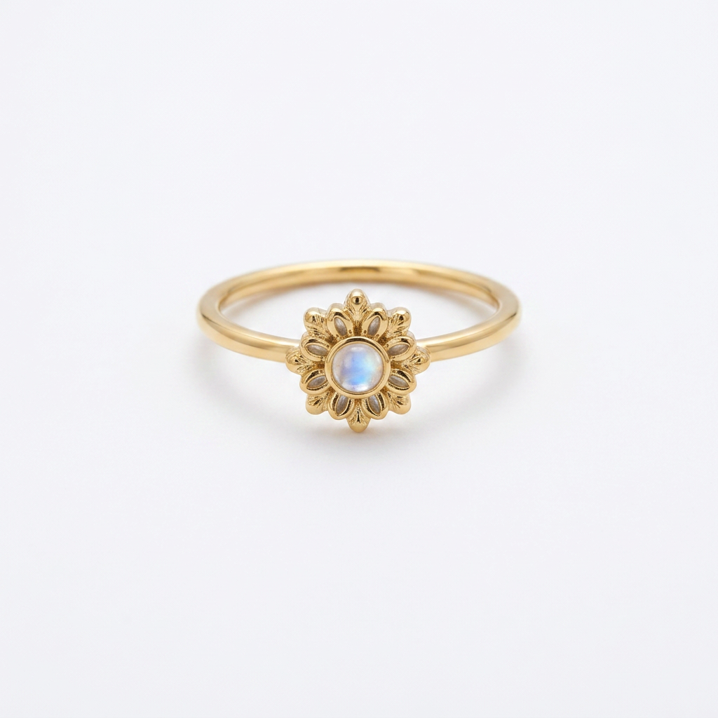Sunflower Gold Ring