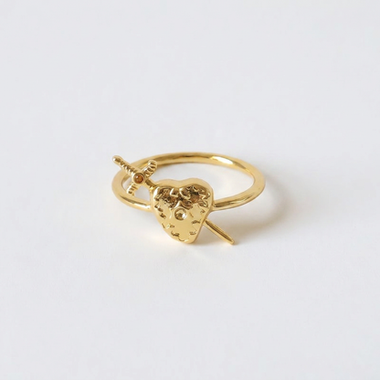 Sword Heart Gold Ring