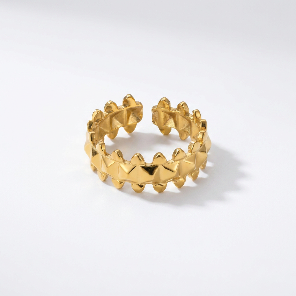Studded Gold Ring